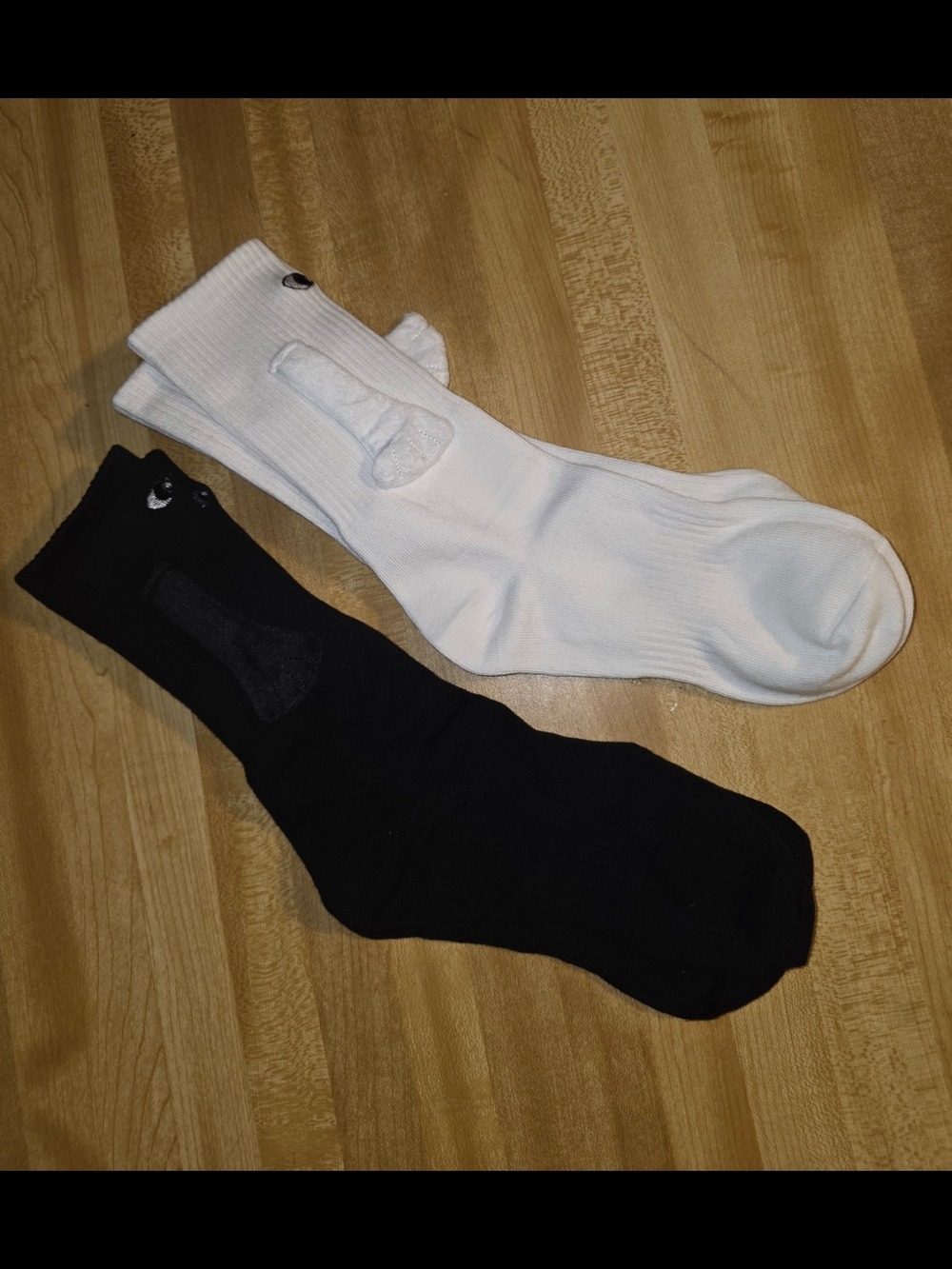 Black White Crew Compression Socks Twin Pack #SOK4 - Picture 5 of 5